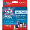 image:imageClorox PoolampSpa Swimming Pool 3Way Water Test Kit Accurately Measures Bromine Chlorine and pH Levels Pack of 1Blue